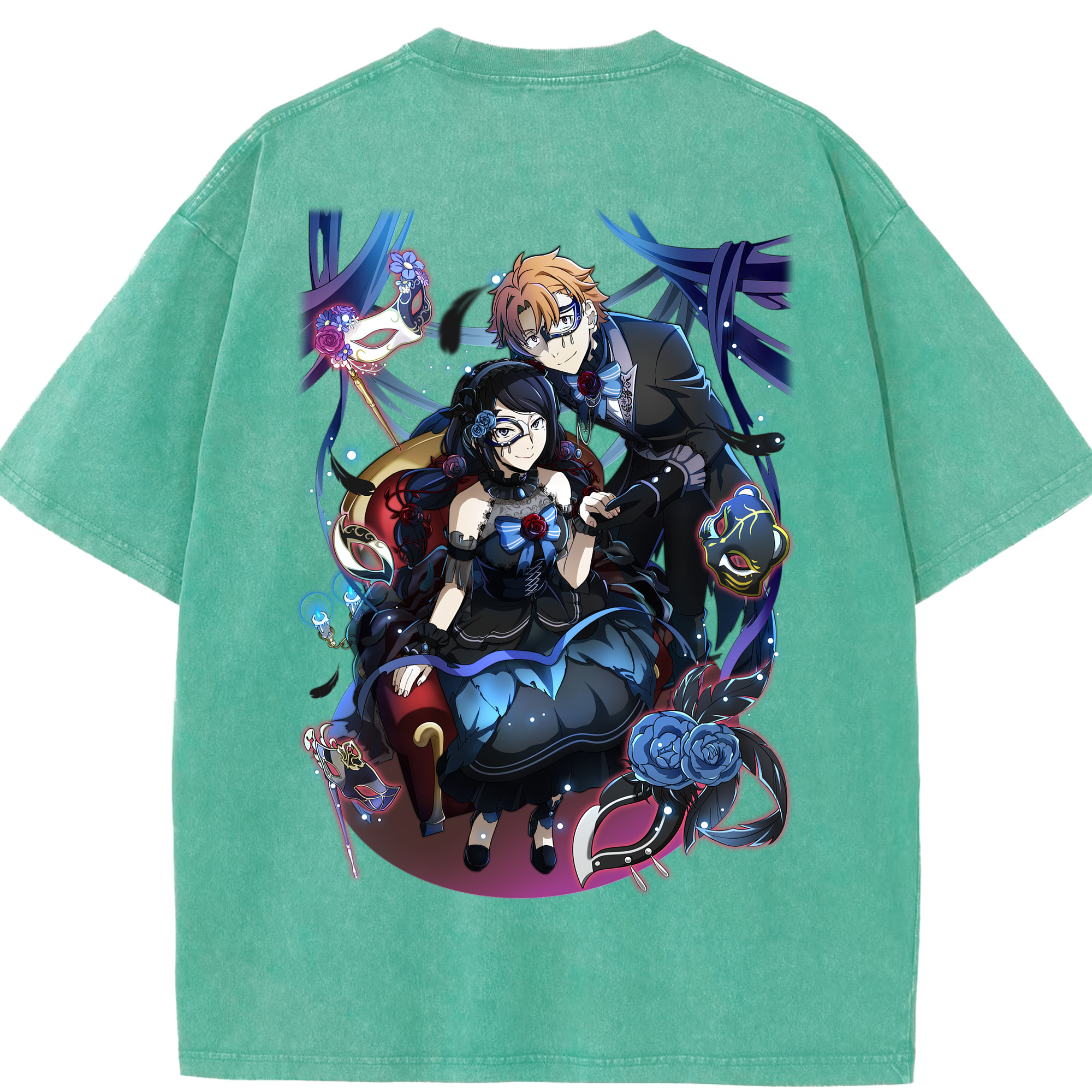 （画像用） 文豪ストレイドッグス Bungo Stray Dogs 綿100% ヴィンテージ風 半袖Tシャツ（背面プリント）